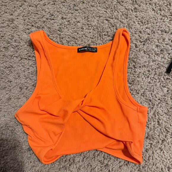 SHEIN Tops - SHEIN Women's Orange Crop-top